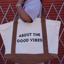 Load image into Gallery viewer, ABOUT THE GOOD VIBES XL TOTE