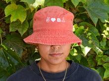 Load image into Gallery viewer, UNISEX BUCKET HAT, PEACE, LOVE, BE UNBTHRD. ORANGE SODA HAT.