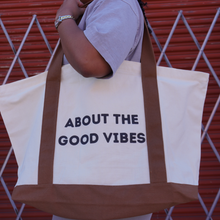 Load image into Gallery viewer, ABOUT THE GOOD VIBES XL TOTE
