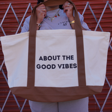 Load image into Gallery viewer, ABOUT THE GOOD VIBES XL TOTE
