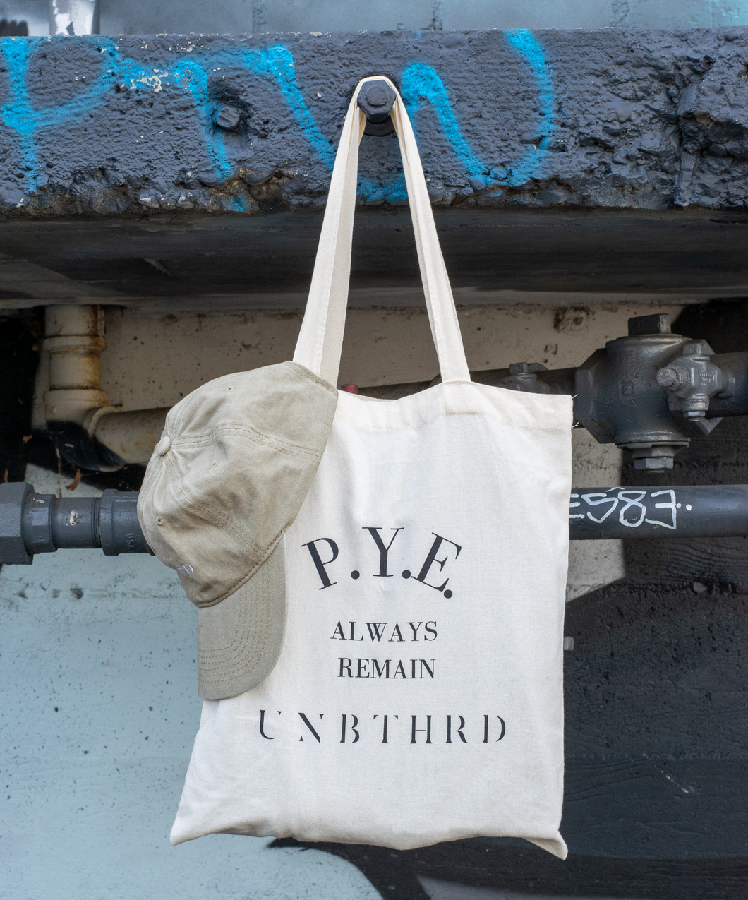 cotton canvas bag with printed protect your energy always remain unbothered logo