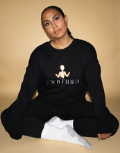 Load image into Gallery viewer, UNBOTHERED FULL LOGO SWEATSHIRT. OVERSIZED UNISEX SWEATSHIRT BLACK. 
